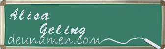 Alisa Geling Visitenkarte